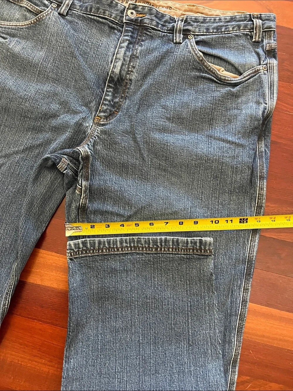 Mens 44x34 Duluth Flex Ballroom Blue Jeans